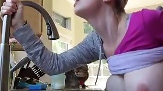 Employee Fuck his boss's wife in the kitchen
