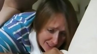 Step mom crying while fucking by son