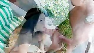 MILF Takes It In The Backdoor On The Patio
